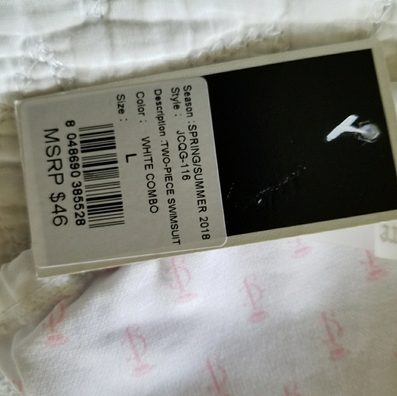 JUICY COUTURE EMBROIDERED WHITE TRIANGLE BIKINI - Picture 5 of 6